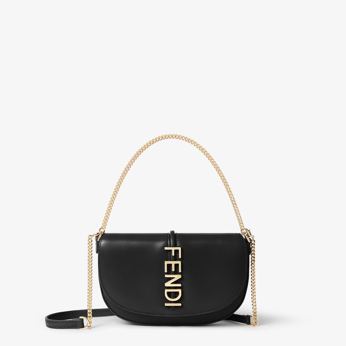 FENDI graphy Wallet on Chain Black leather wallet - Image 1